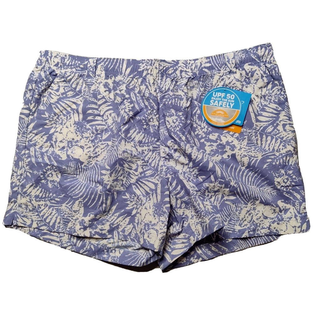 COLUMBIA PFG OMNI-SHADE Women Size 2XL Purple Super Backcast Water Shorts NEW